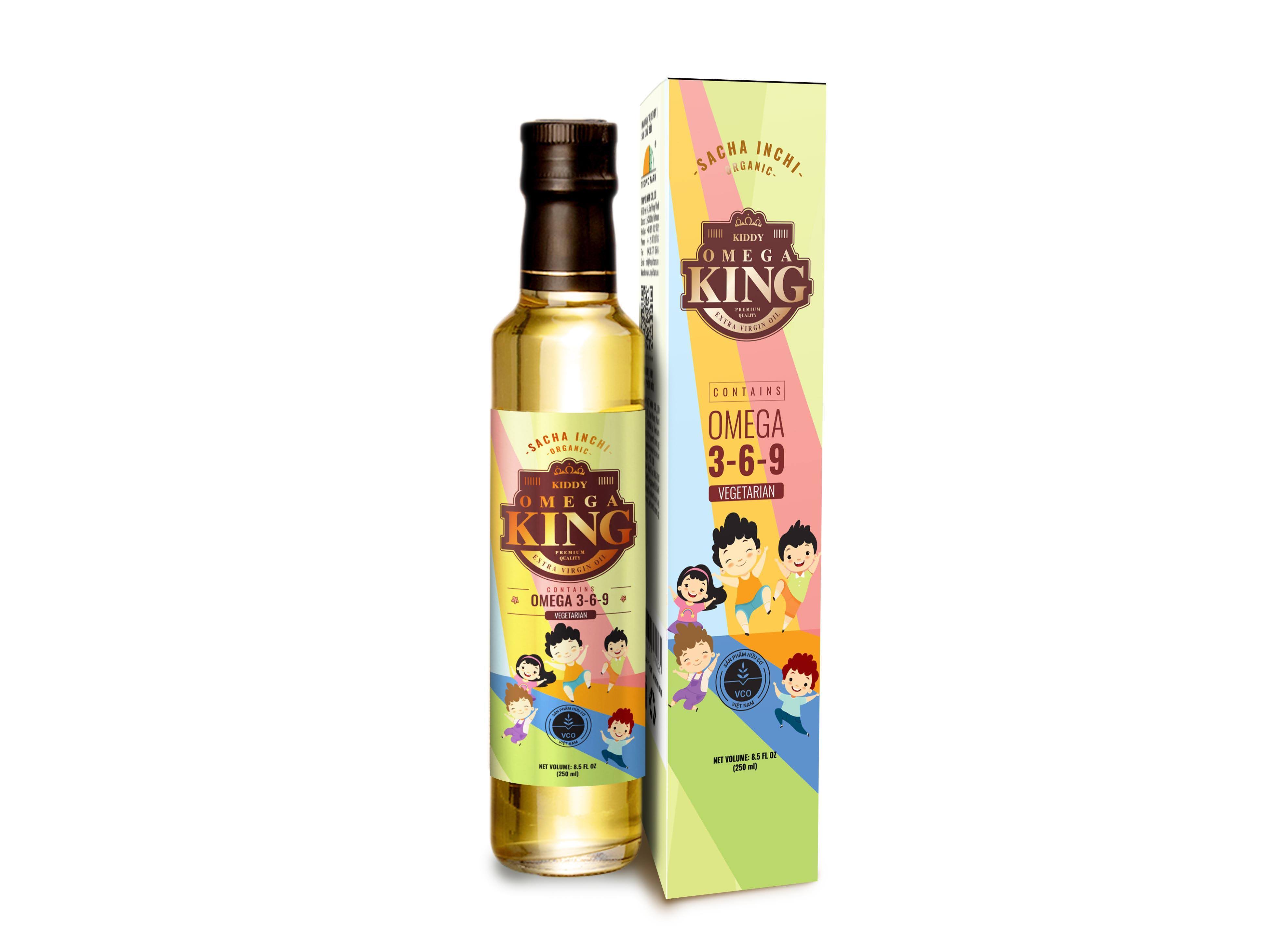 Dầu sachi cho bé-Omega king Kiddy-250ml